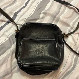 Black Leather Crossbody Il Bisonte